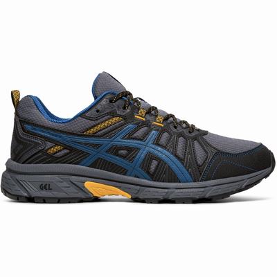 Asics Gel-Venture 7 - Miesten Polkujuoksukengät - Harmaat/Mustat